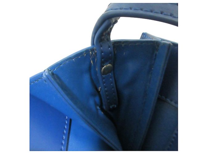 Autre Marque Borsa a spalla quadrata in pelle YAHKI Blu - vista 12