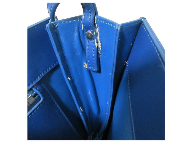 Autre Marque Borsa a spalla quadrata in pelle YAHKI Blu - vista 13