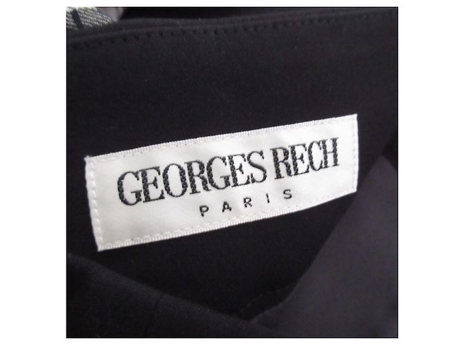 Autre Marque Falda evasé de cuadros de materiales mixtos GEORGES RECH Negro - vista 5