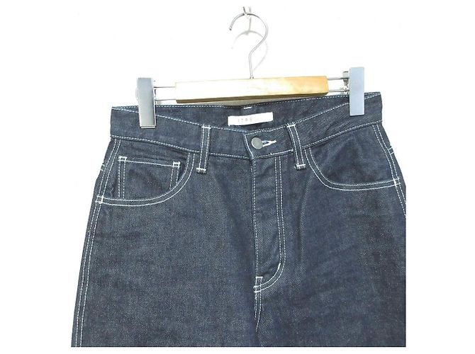 Autre Marque ETRE TOKYO Side Slit Denim Wide Denim Pants Azul - vista 4