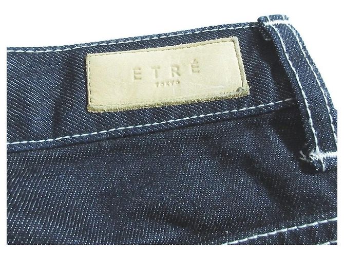 Autre Marque ETRE TOKYO Side Slit Denim Wide Denim Pants Azul - vista 5