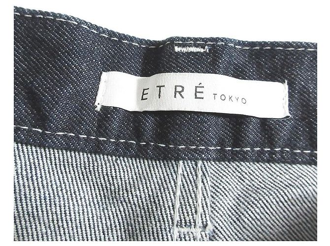Autre Marque ETRE TOKYO Side Slit Denim Wide Denim Pants Azul - vista 7