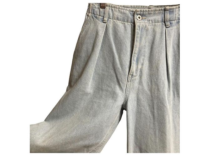 Autre Marque Pantalones de mezclilla de algodón de talle alto MICA&DEAL Azul - vista 3