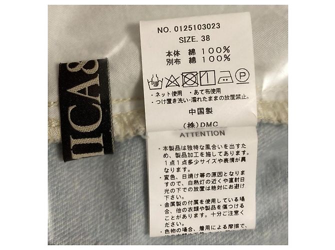 Autre Marque Pantalones de mezclilla de algodón de talle alto MICA&DEAL Azul - vista 6