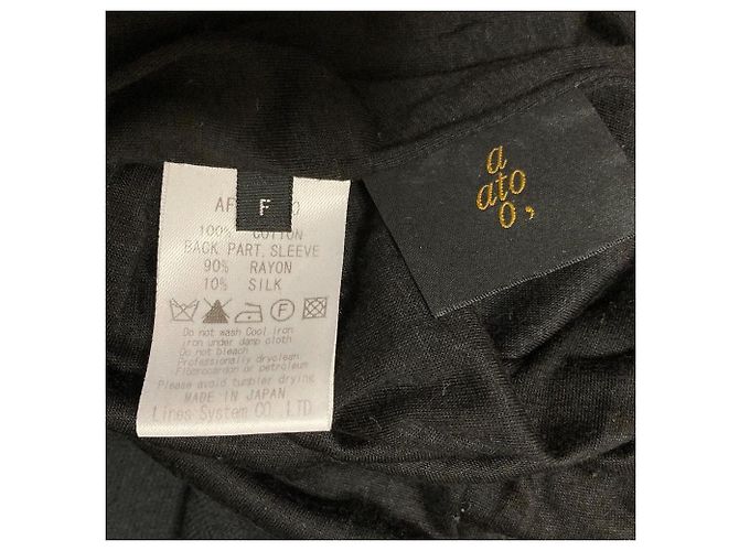 Autre Marque ato V-Ausschnitt Kleid Schwarz - Ansicht 6