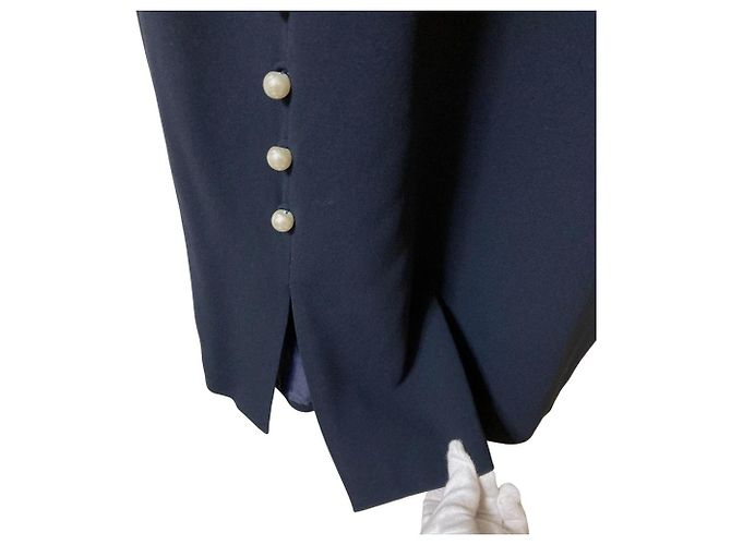 Autre Marque Vestido sofisticado FLICKA con motivo de perlas Azul Azul marino - vista 3