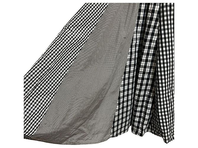 Autre Marque Gonna lunga con mix vichy And Couture Nero - vista 4