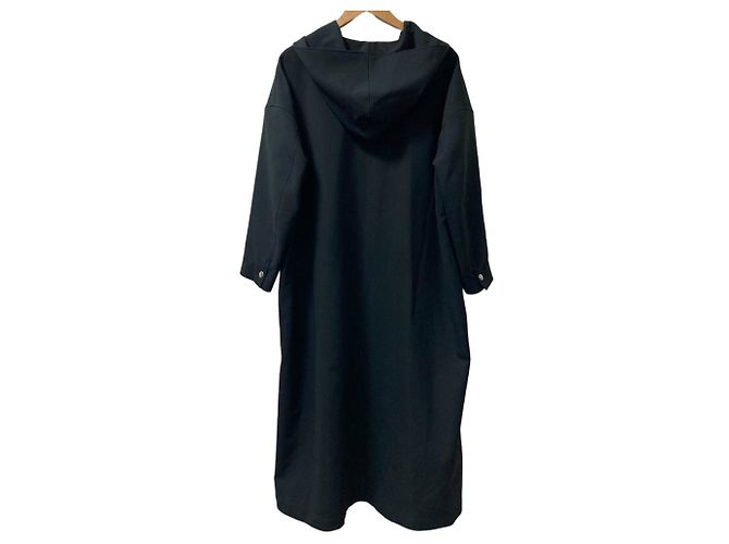 Autre Marque Abrigo PONCHO CON CAPUCHA CON BOTÓN DE PRESIÓN THE RERACS Negro - vista 4