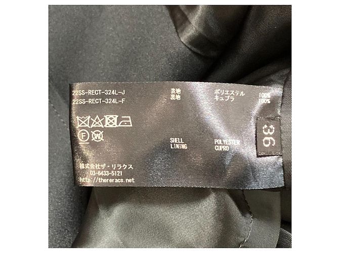 Autre Marque Abrigo PONCHO CON CAPUCHA CON BOTÓN DE PRESIÓN THE RERACS Negro - vista 8