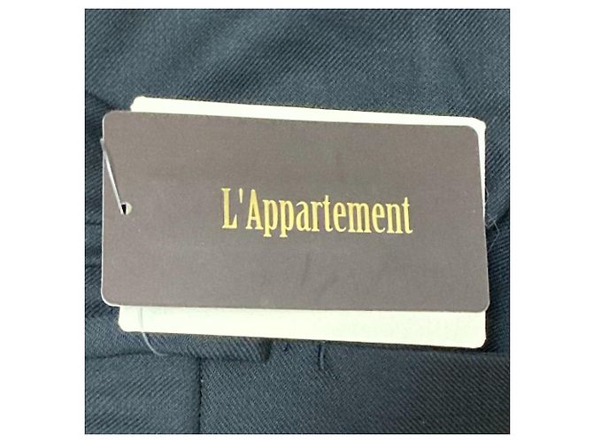 Autre Marque L’Appartement RETROVE Wool Easy Pants Nero - vista 9