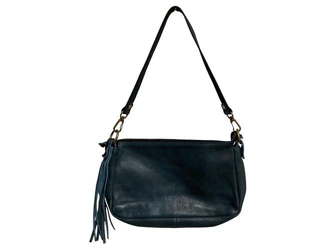 Autre Marque Pochette a tracolla in pelle ampersand Blu Blu navy - vista 2