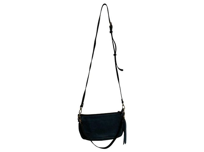Autre Marque Pochette a tracolla in pelle ampersand Blu Blu navy - vista 3