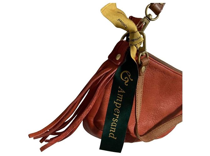 Autre Marque Borsa a tracolla in pelle ampersand Marrone - vista 5