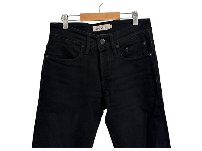 Autre Marque Pantalones de denim stretch SIVIGLIA Negro - vista 3