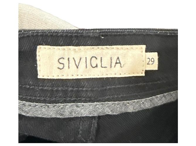Autre Marque Pantalones de denim stretch SIVIGLIA Negro - vista 6
