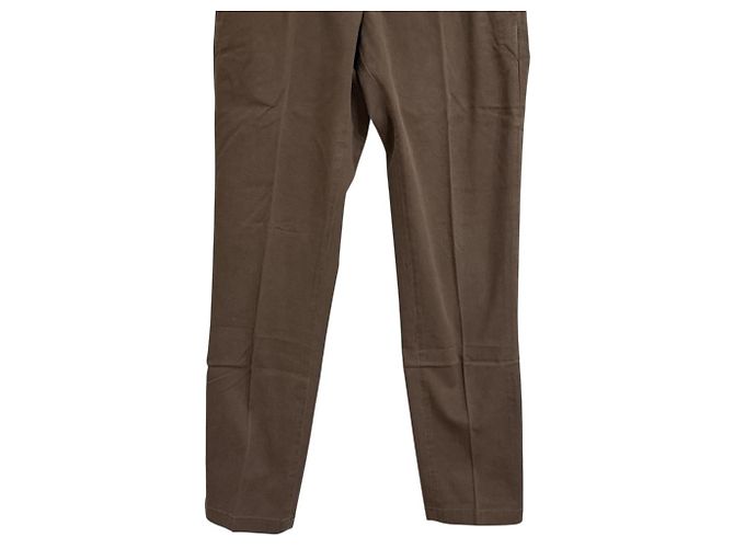 Autre Marque Pantaloni in cotone GTA SLIM FIT Marrone - vista 4