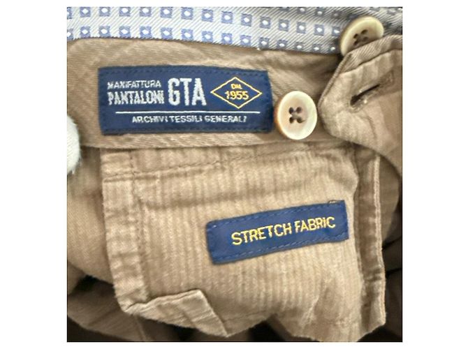 Autre Marque Pantaloni in cotone GTA SLIM FIT Marrone - vista 6