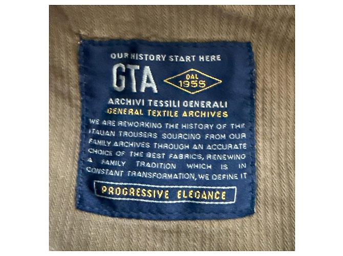 Autre Marque Pantaloni in cotone GTA SLIM FIT Marrone - vista 7