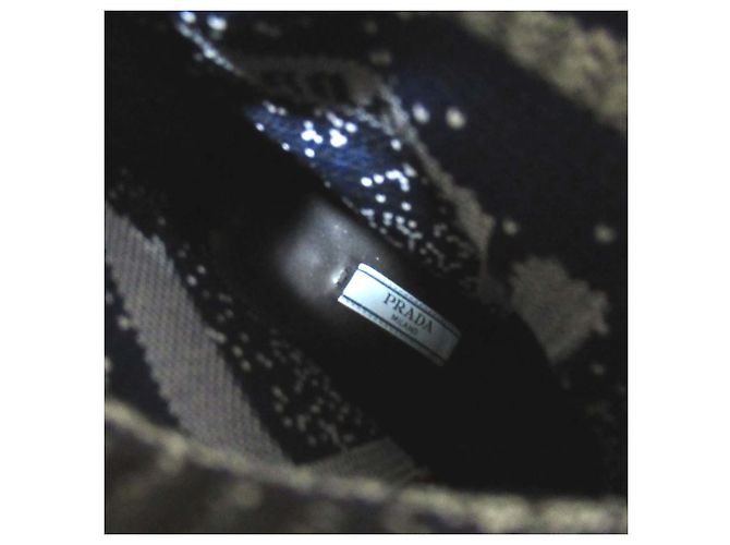 Prada Strickknöchelstiefel Schwarz Weiß Blau - Ansicht 6