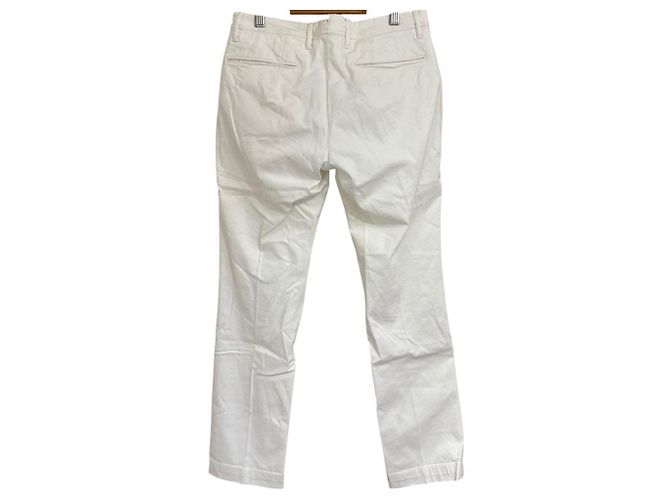 Autre Marque Pantalon chino en coton stretch Siviglia Blanc - vue 2