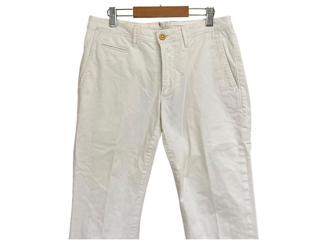 Autre Marque Pantalon chino en coton stretch Siviglia Blanc - vue 3