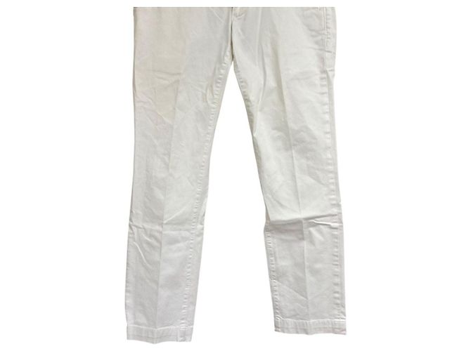 Autre Marque Pantalon chino en coton stretch Siviglia Blanc - vue 4