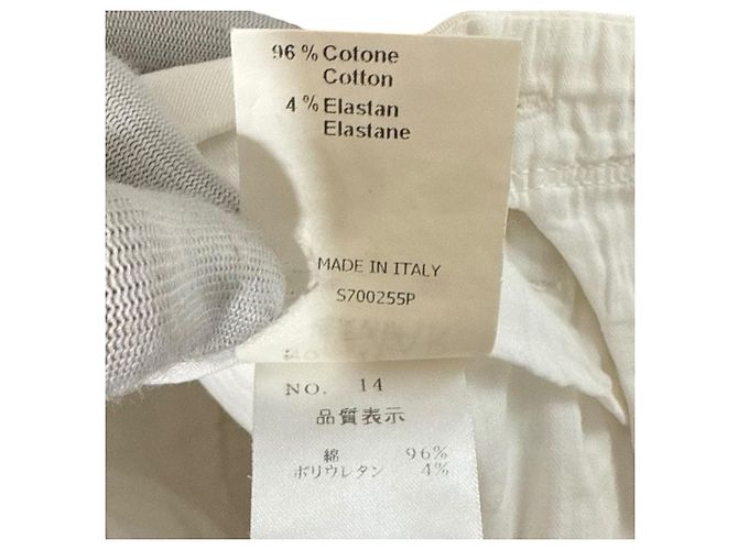 Autre Marque Pantalon chino en coton stretch Siviglia Blanc - vue 8