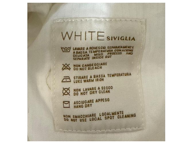Autre Marque Pantalon chino en coton stretch Siviglia Blanc - vue 9