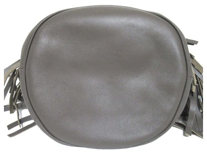 Autre Marque Borsa a tracolla bucket con frange Carnival J&M Davidson Marrone - vista 5