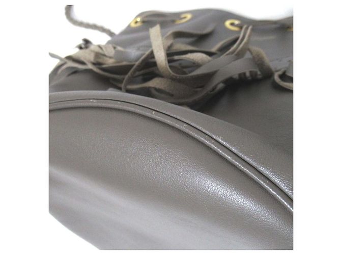 Autre Marque Borsa a tracolla bucket con frange Carnival J&M Davidson Marrone - vista 6