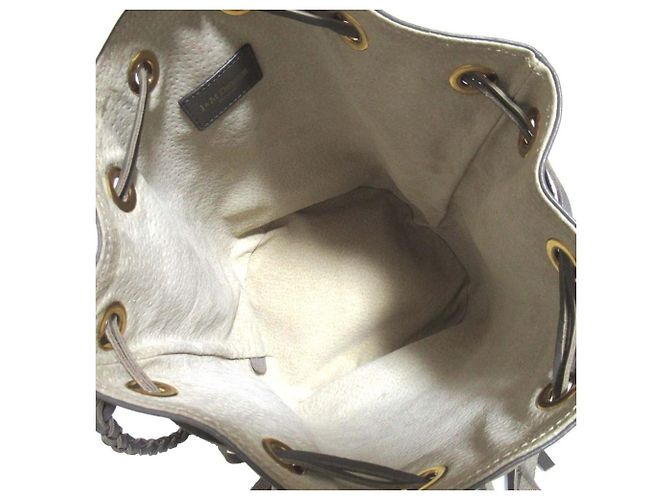 Autre Marque Borsa a tracolla bucket con frange Carnival J&M Davidson Marrone - vista 7