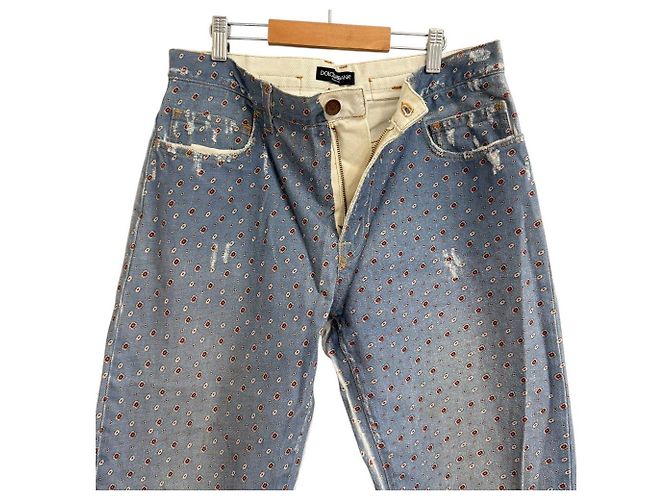 Dolce & Gabbana Pantalones vaqueros cropped Dolce&Gabbana Azul - vista 4