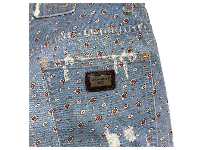 Dolce & Gabbana Pantalones vaqueros cropped Dolce&Gabbana Azul - vista 8