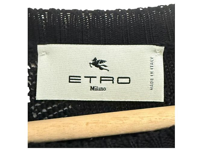 Autre Marque Etro Paisley Jacquard Strickpullover Schwarz - Ansicht 5