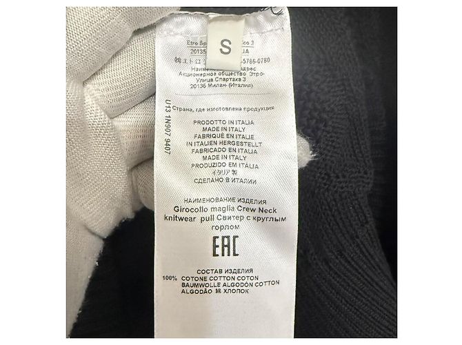 Autre Marque Etro Paisley Jacquard Strickpullover Schwarz - Ansicht 6