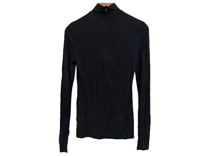 Top a collo alto e maniche lunghe Burberry Nero - vista 2