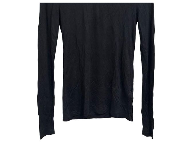 Top a collo alto e maniche lunghe Burberry Nero - vista 4