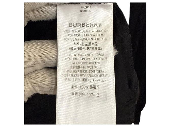Top a collo alto e maniche lunghe Burberry Nero - vista 7