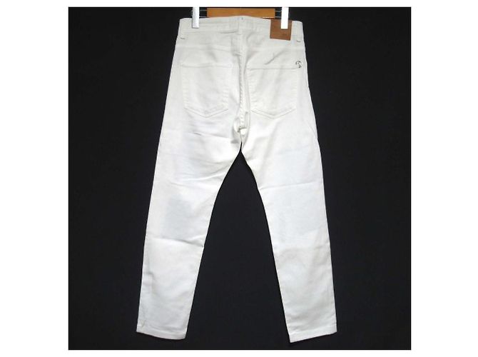 Autre Marque Pantalones de denim stretch con reparaciones ENTRE AMIS Blanco - vista 2