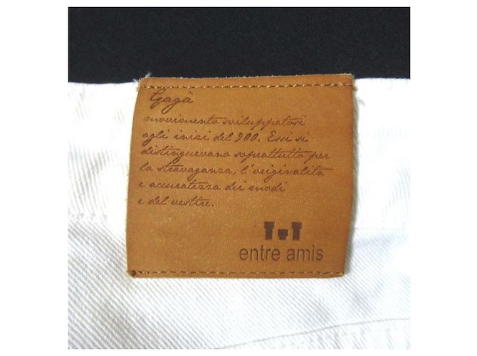 Autre Marque Pantalones de denim stretch con reparaciones ENTRE AMIS Blanco - vista 6