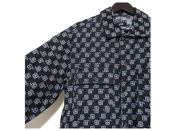 Autre Marque Mono de denim con monograma J.S.B. Denim Negro - vista 4