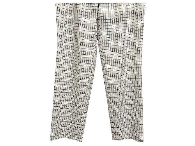 Autre Marque Vigano Check Easy Hose mit Karomuster Aus weiß - Ansicht 4
