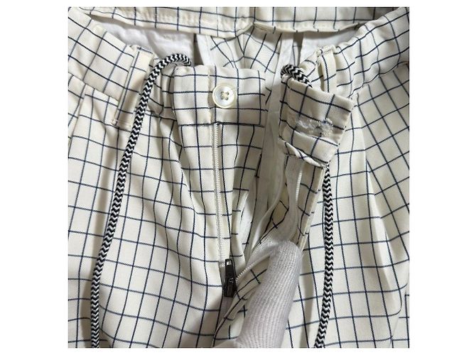 Autre Marque Vigano Check Easy Hose mit Karomuster Aus weiß - Ansicht 5