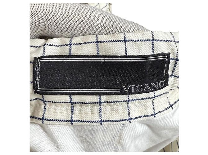 Autre Marque Vigano Check Easy Hose mit Karomuster Aus weiß - Ansicht 6