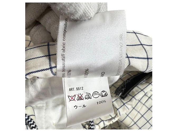 Autre Marque Vigano Check Easy Hose mit Karomuster Aus weiß - Ansicht 8