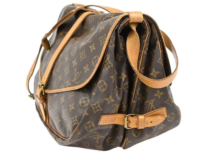 Louis Vuitton Saumur Monogram 35 Marrone - vista 2