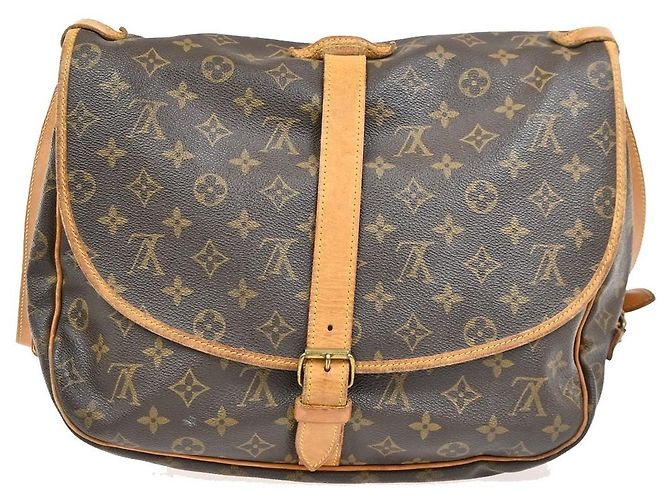 Louis Vuitton Saumur Monogram 35 Marrone - vista 3