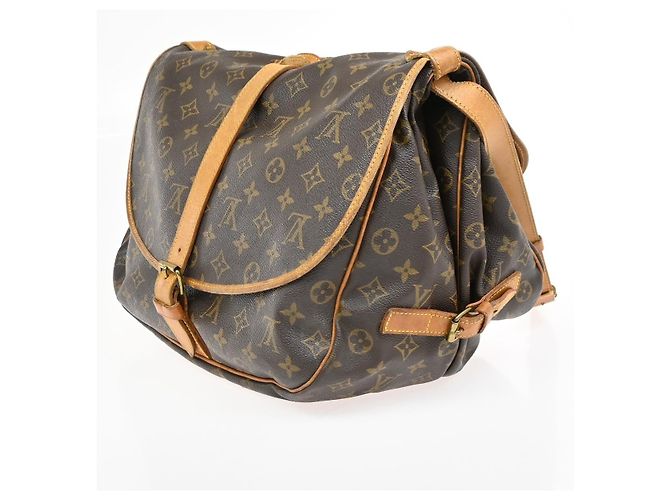 Louis Vuitton Saumur Monogram 35 Marrone - vista 4