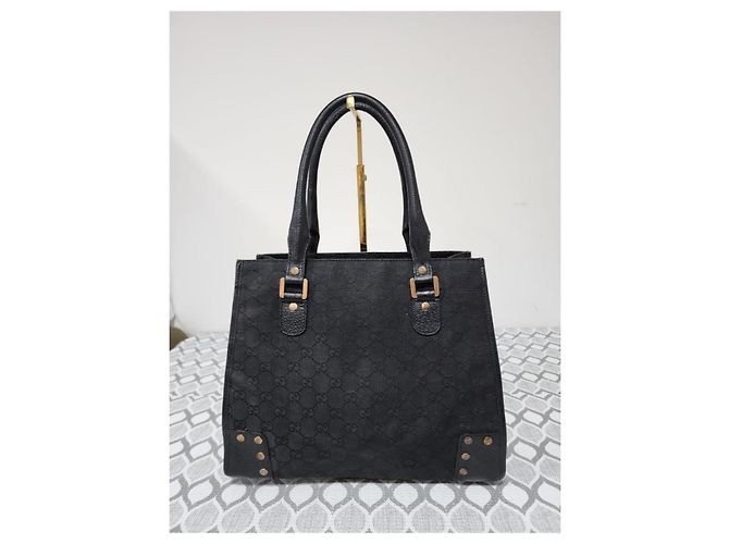 Tote Gucci GG Canvas Nailhead Black Nero - vista 10