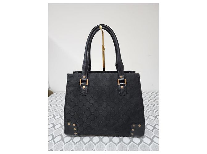 Tote Gucci GG Canvas Nailhead Black Nero - vista 11